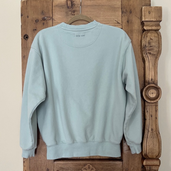 Anine Bing Jaci University London Sweatshirt - Washed Faded Seafoam Medium - Picture 7 of 12